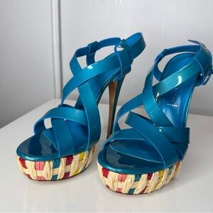 Casadei I Made in Italy I Ultra High Heels I Blue I Platform